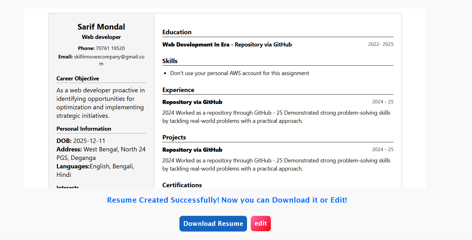 Free resume download without payment