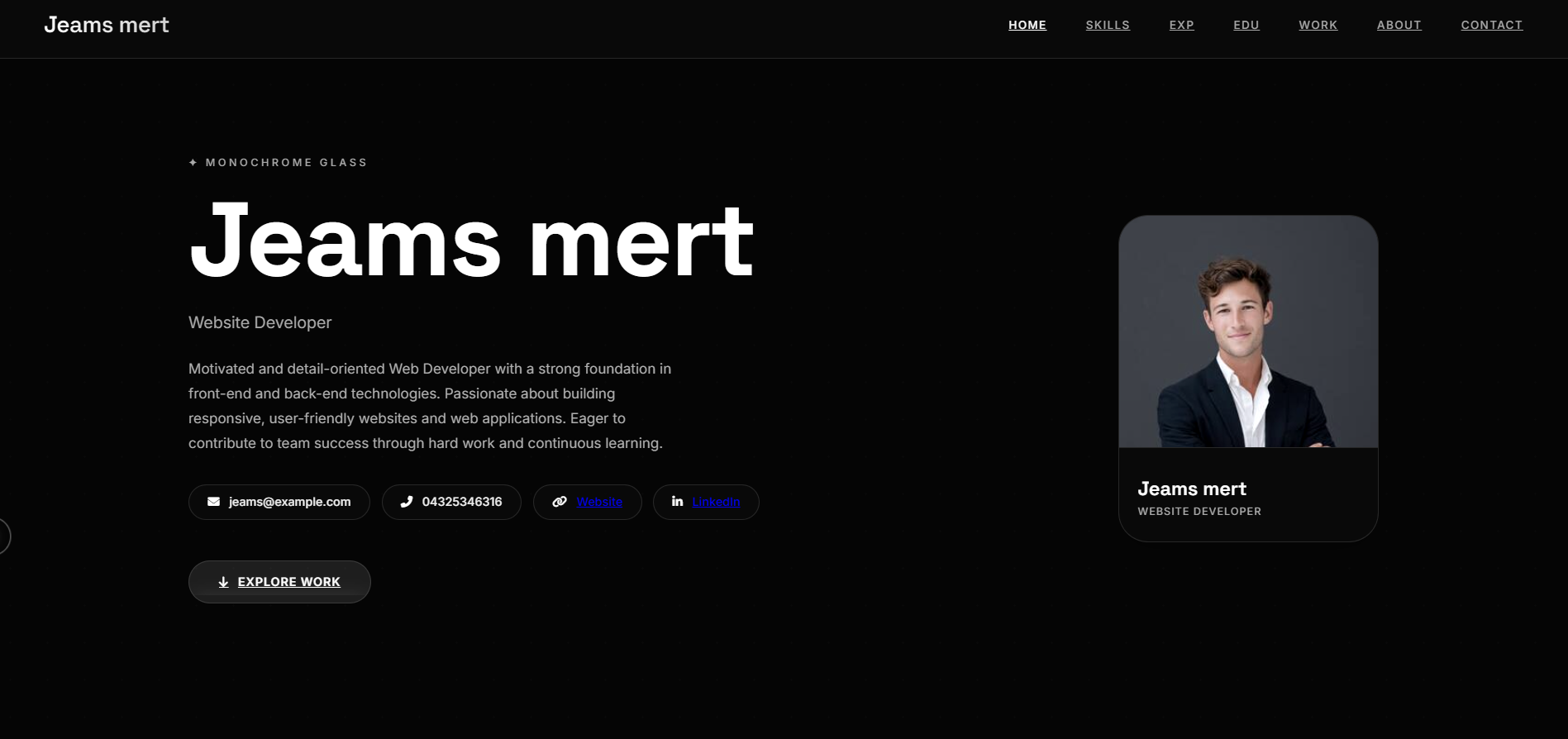 Portfolio template preview 1