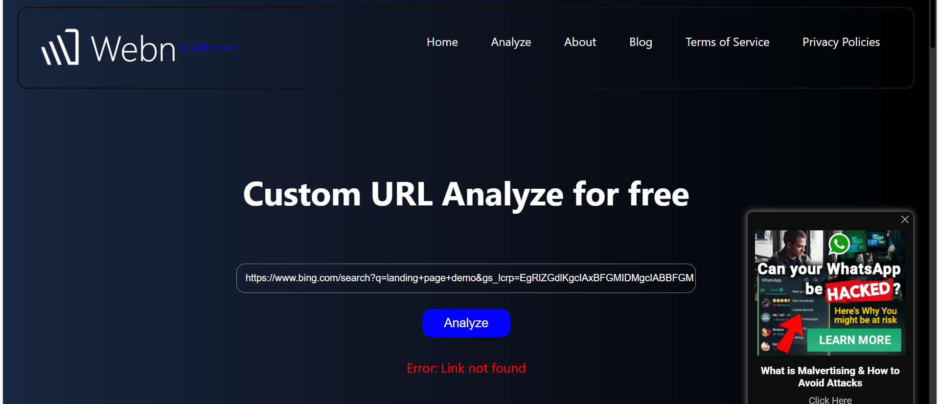 Corporate website design with professional layout and team section